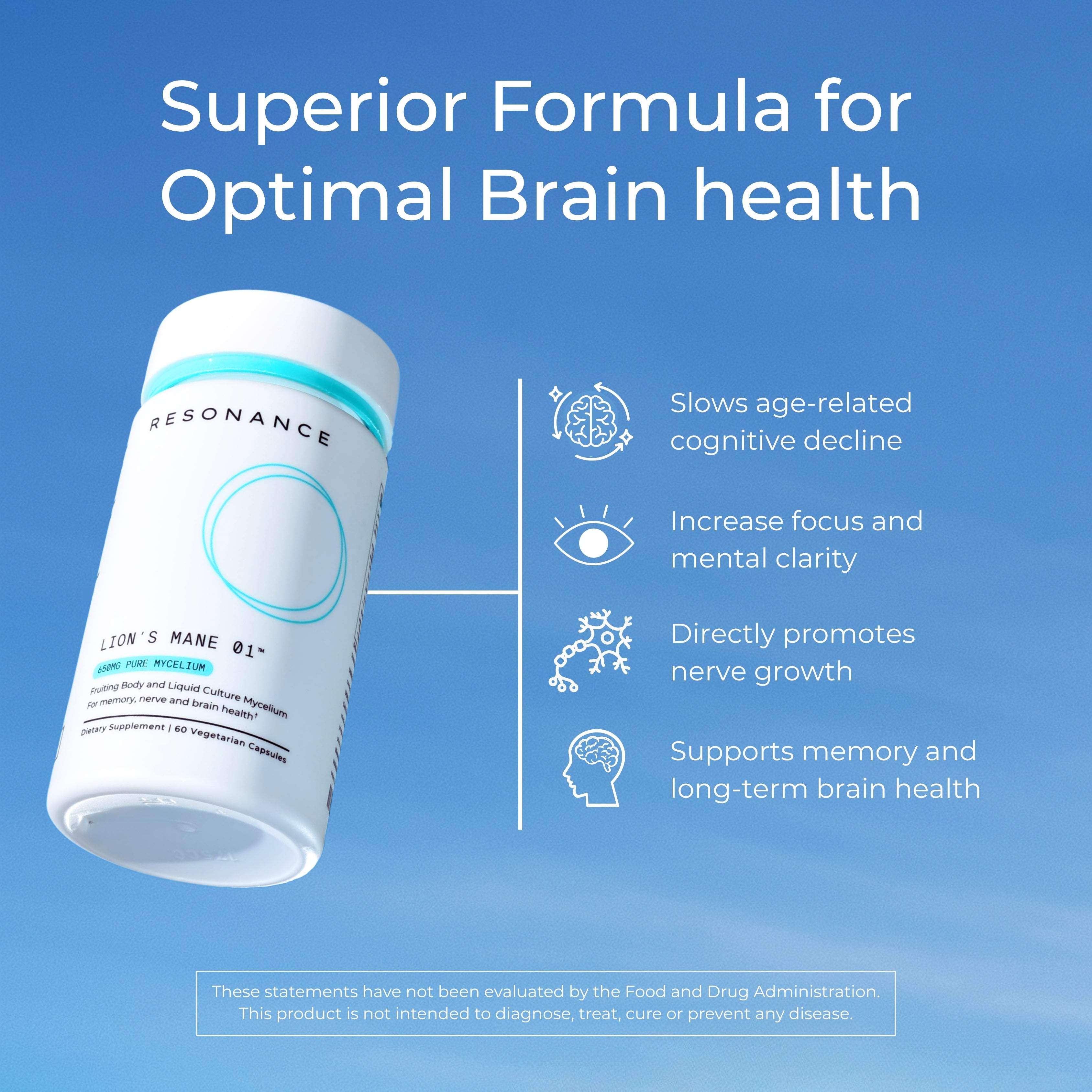 Lion's Mane 01™ - Premium Formula for Brain Longevity
