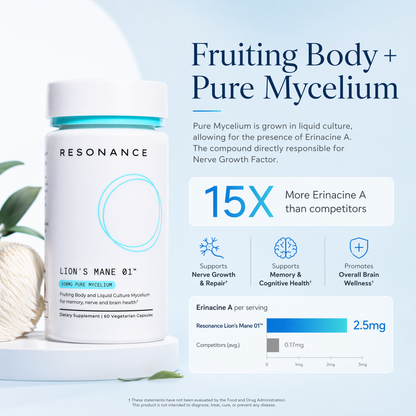 Lion's Mane 01™ - Fruiting Body & Pure Mycelium