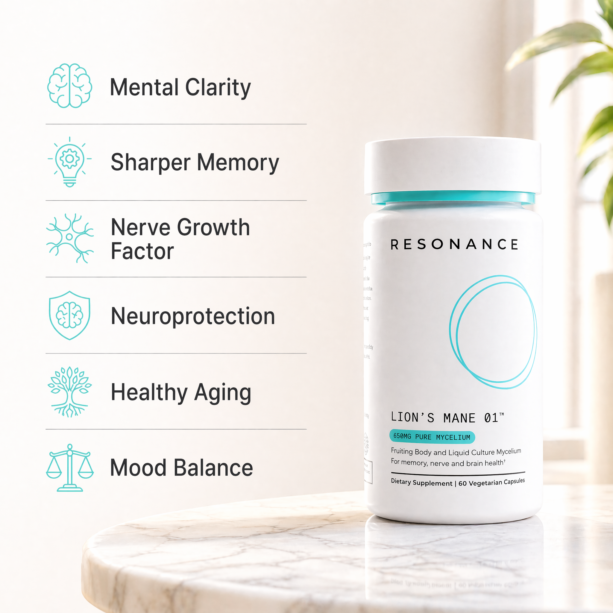 Lion's Mane 01™ - Fruiting Body & Pure Mycelium